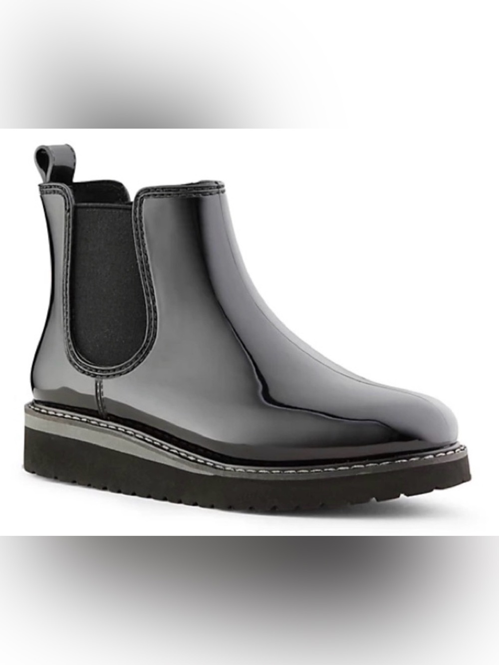 Cougar Women's Black Patent Chelsea Rain Boot